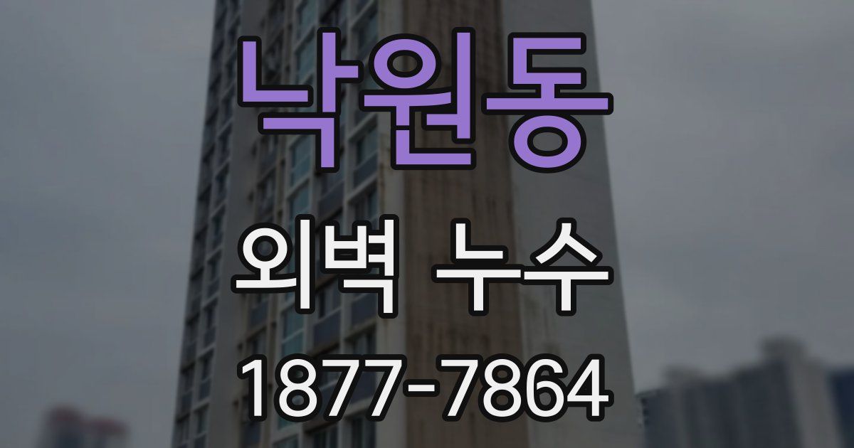 낙원동 외벽 누수