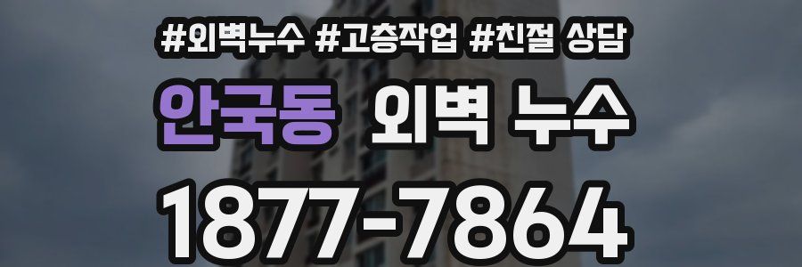 안국동 외벽 누수