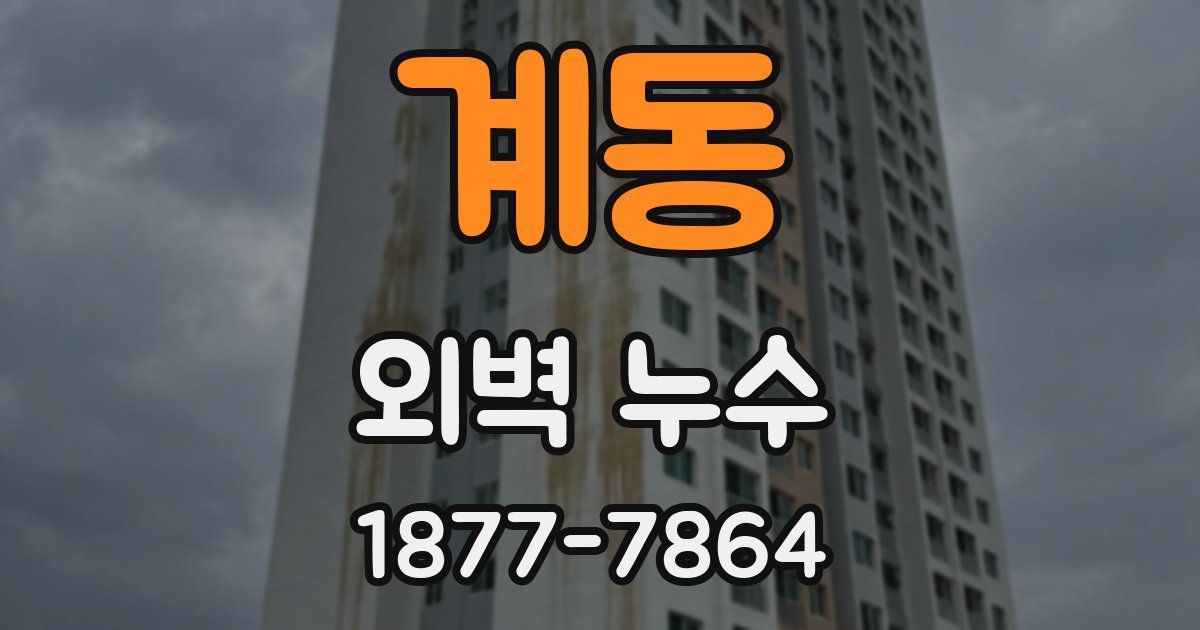계동 외벽 누수