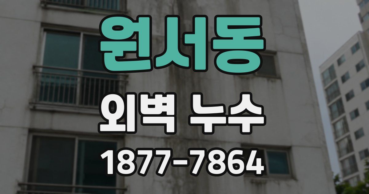 원서동 외벽 누수