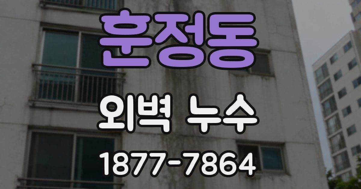 훈정동 외벽 누수