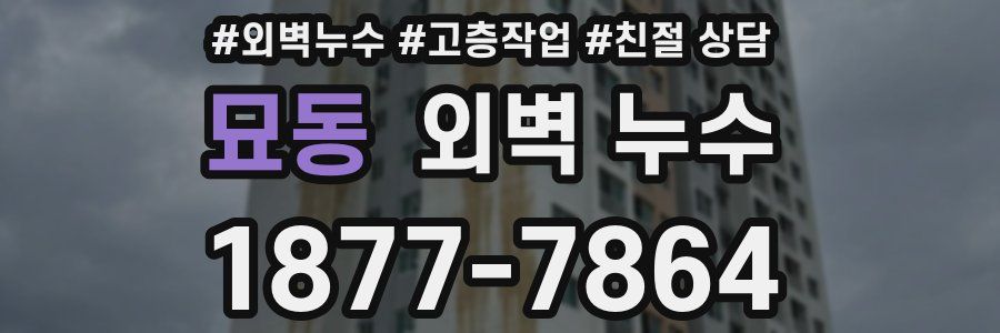 묘동 외벽 누수