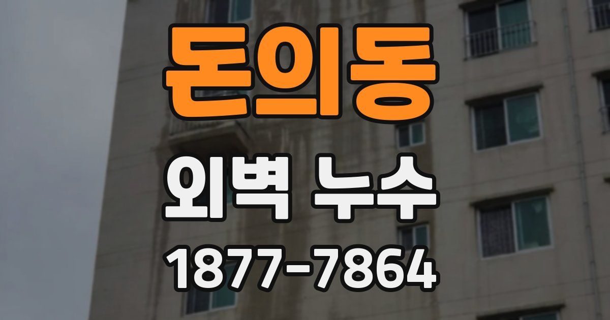 돈의동 외벽 누수