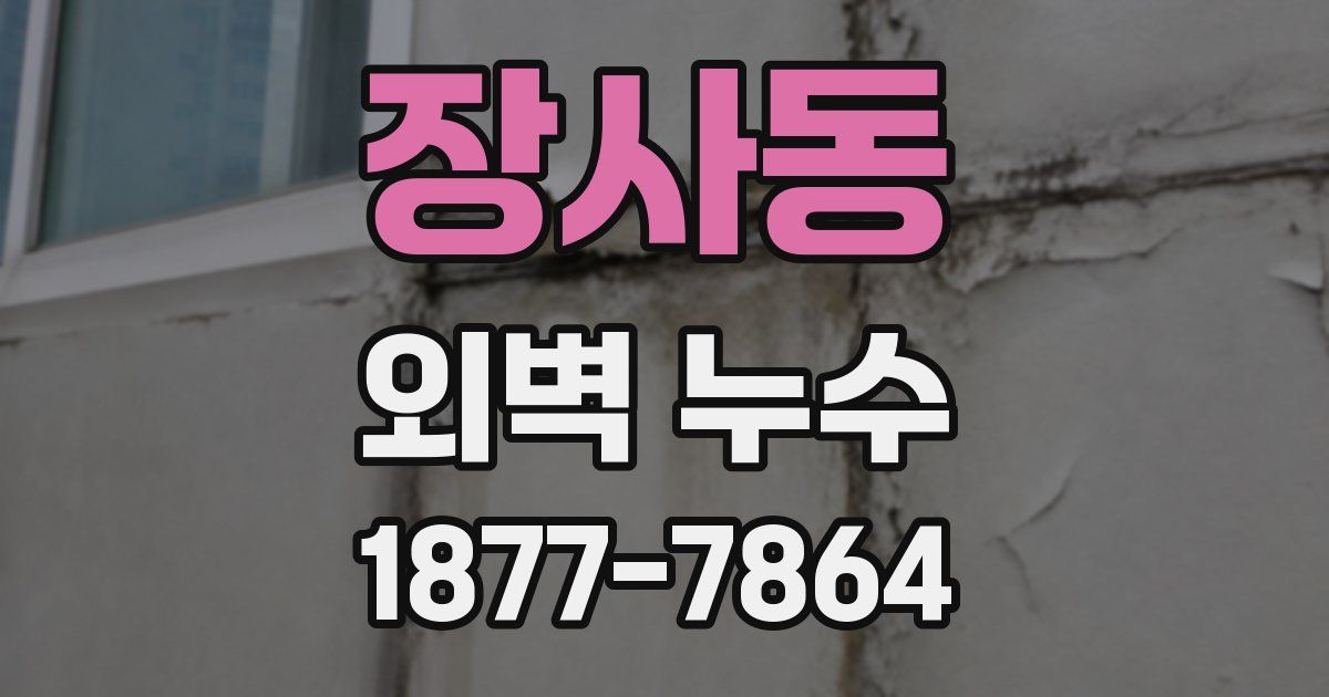 장사동 외벽 누수