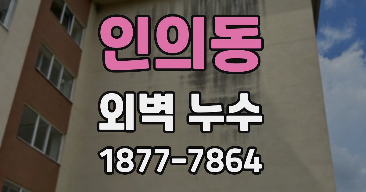 인의동 외벽 누수