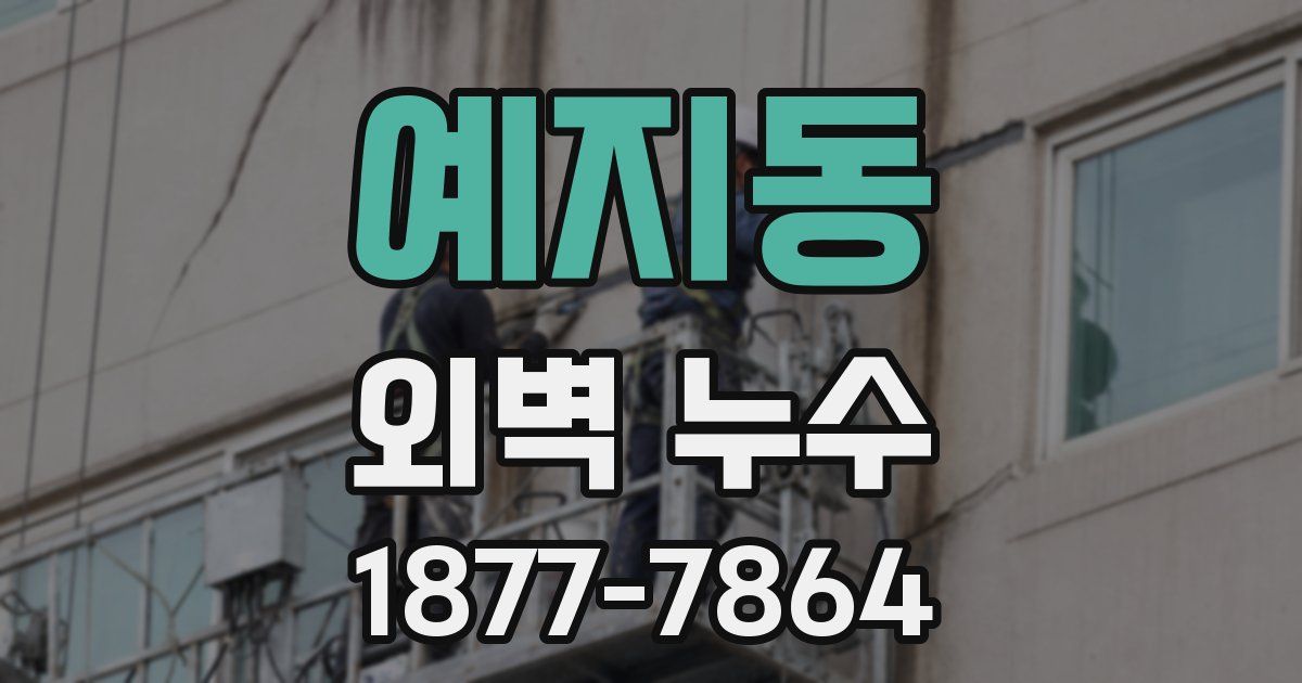 예지동 외벽 누수
