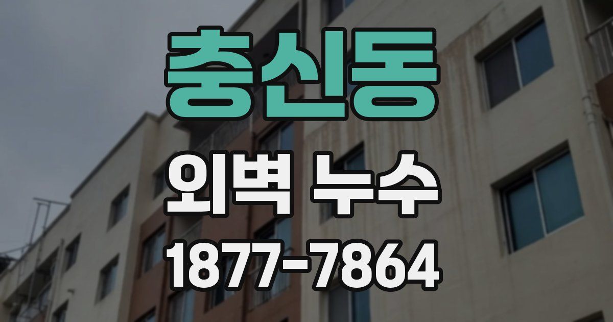 충신동 외벽 누수