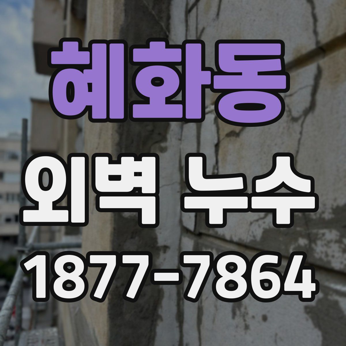 혜화동 외벽 누수