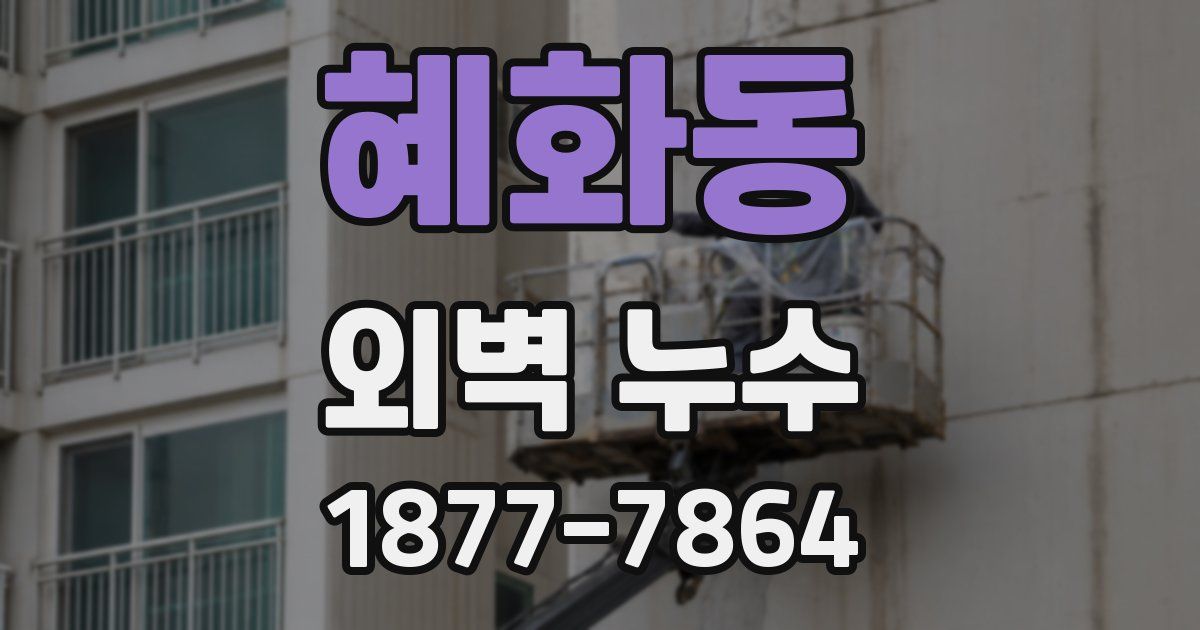 혜화동 외벽 누수
