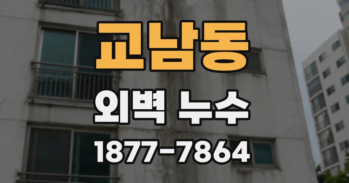 교남동 외벽 누수
