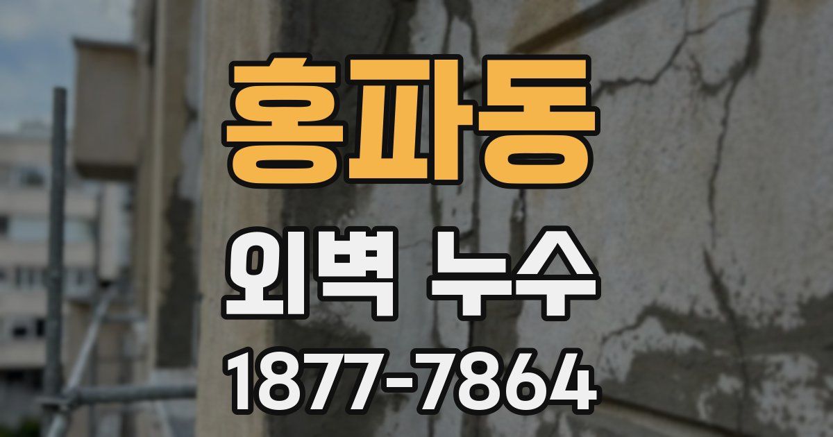 홍파동 외벽 누수