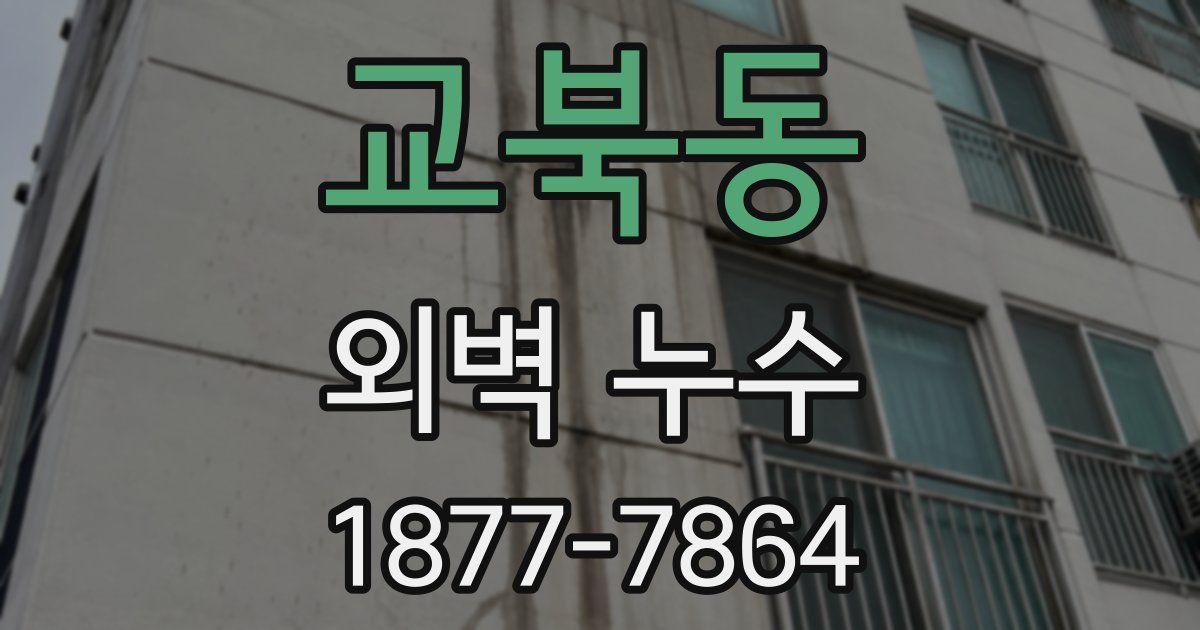 교북동 외벽 누수
