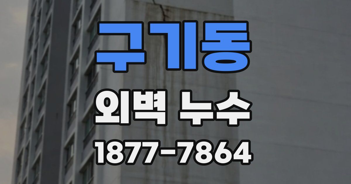 구기동 외벽 누수
