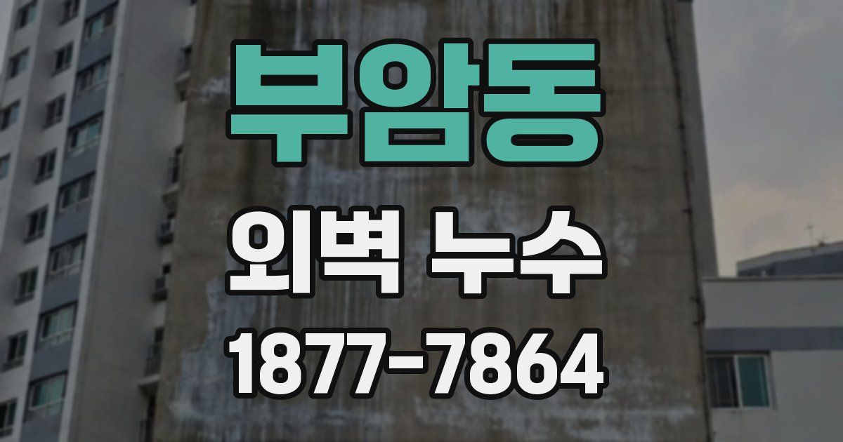 부암동 외벽 누수