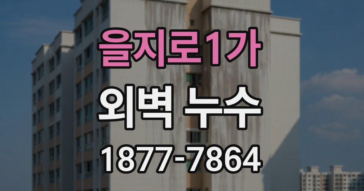 을지로1가 외벽 누수