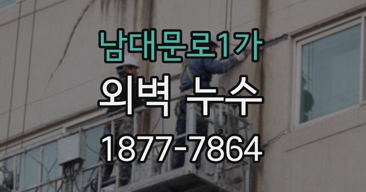 남대문로1가 외벽 누수
