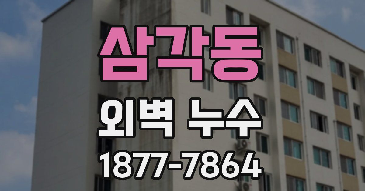 삼각동 외벽 누수