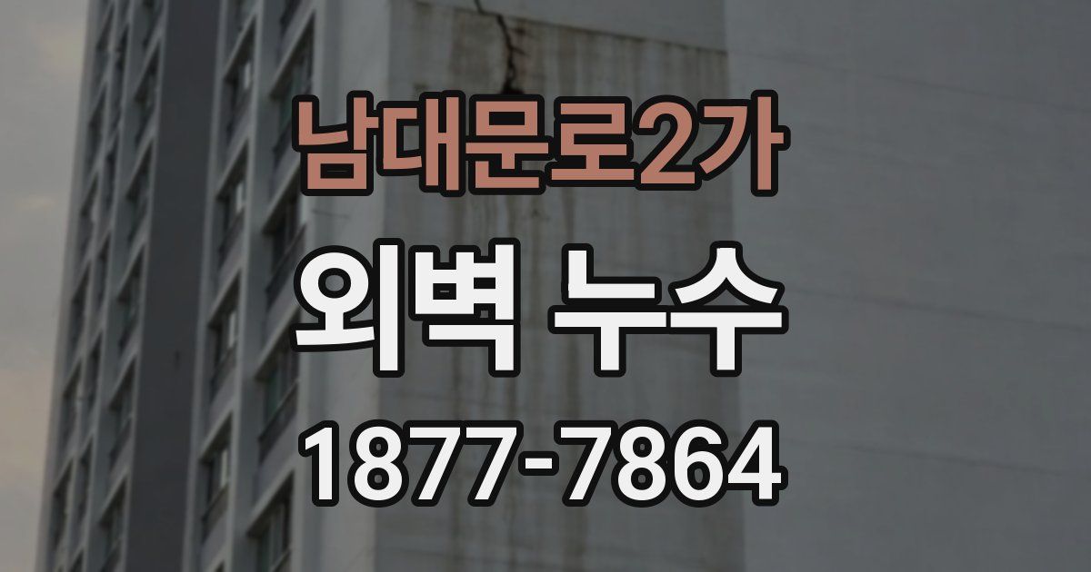 남대문로2가 외벽 누수