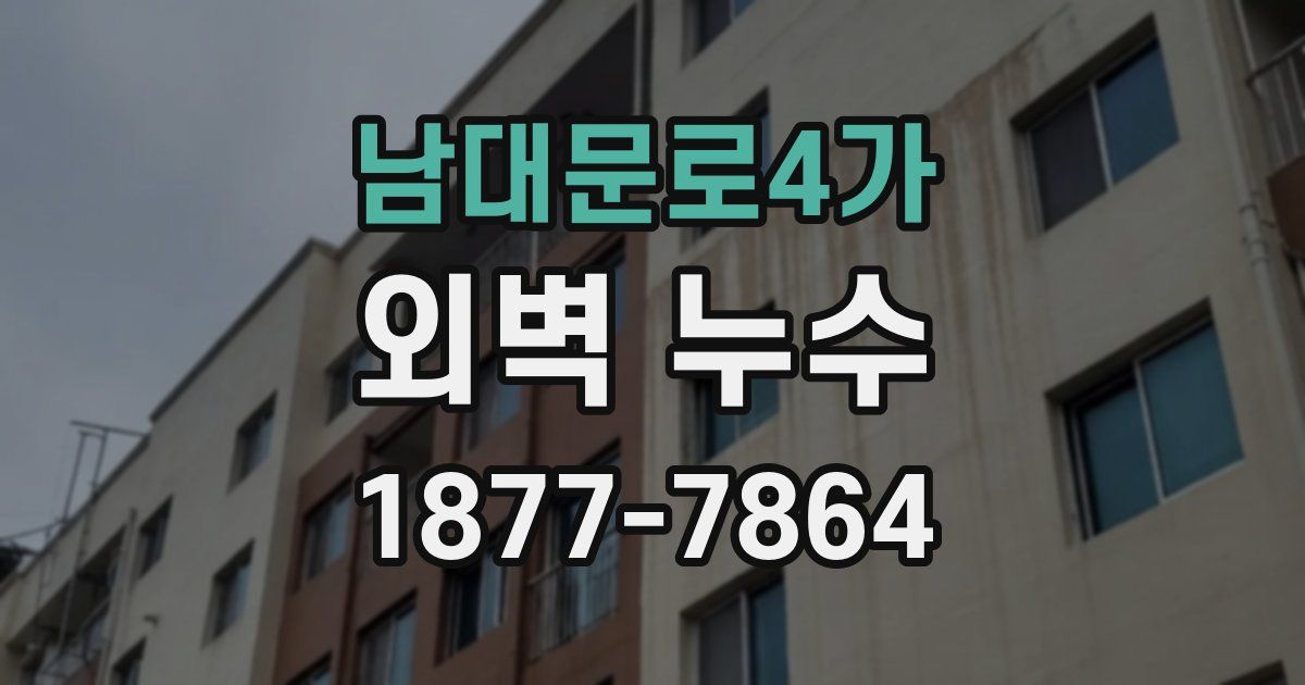 남대문로4가 외벽 누수