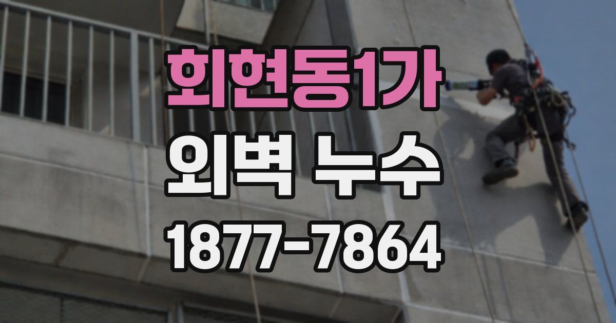 회현동1가 외벽 누수