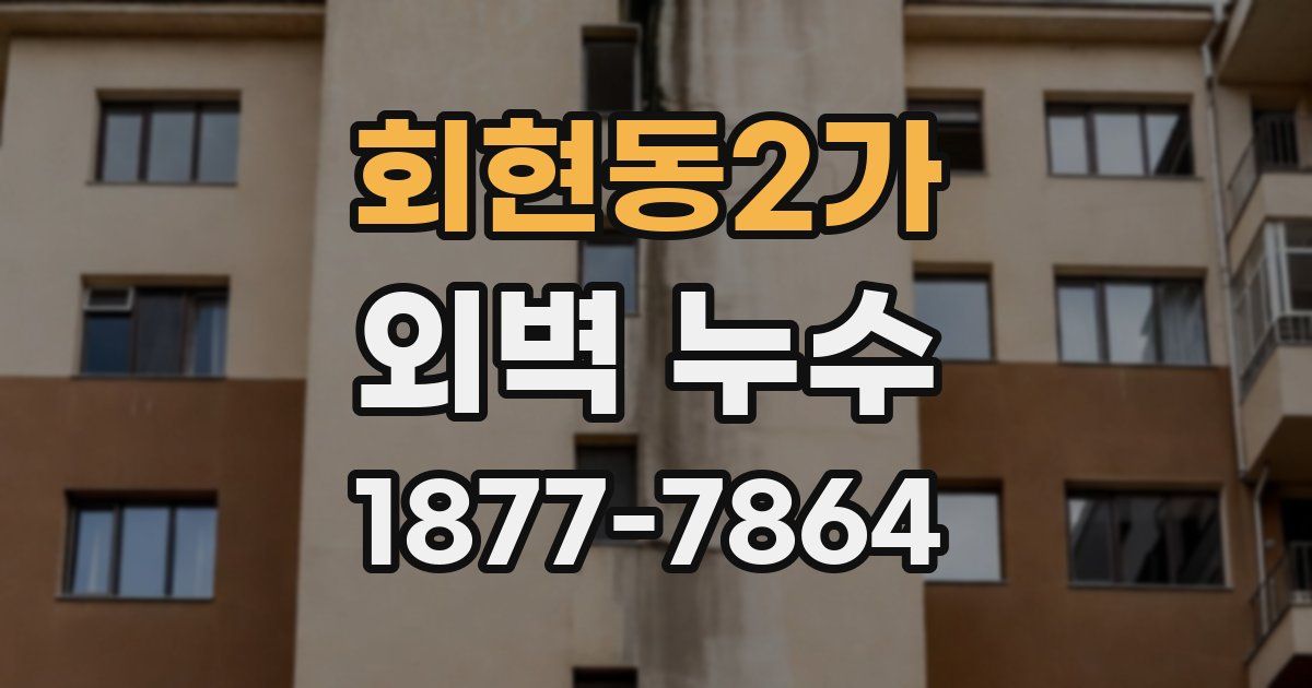 회현동2가 외벽 누수