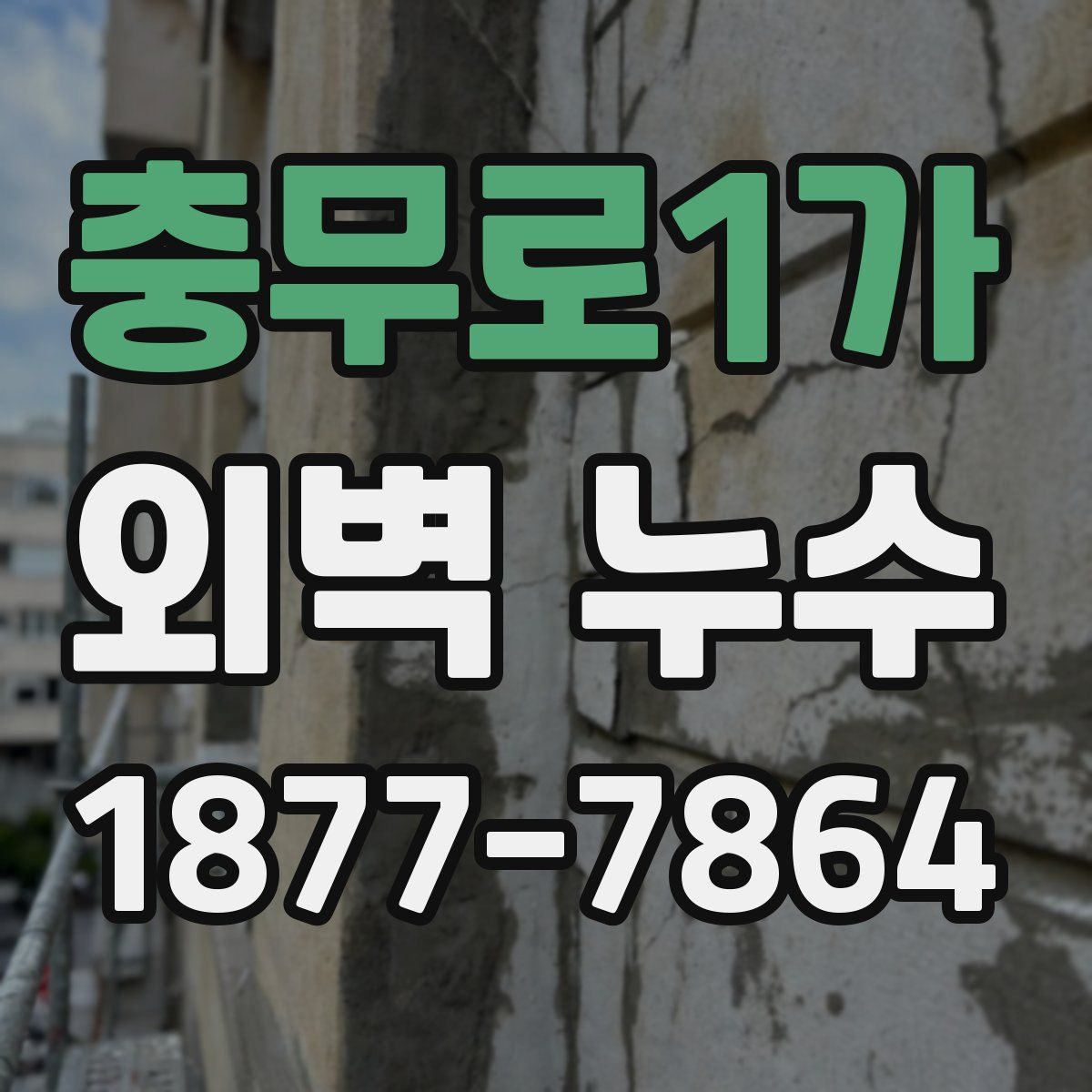 충무로1가 외벽 누수