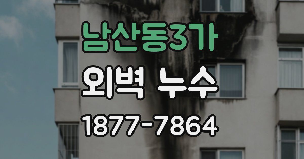 남산동3가 외벽 누수