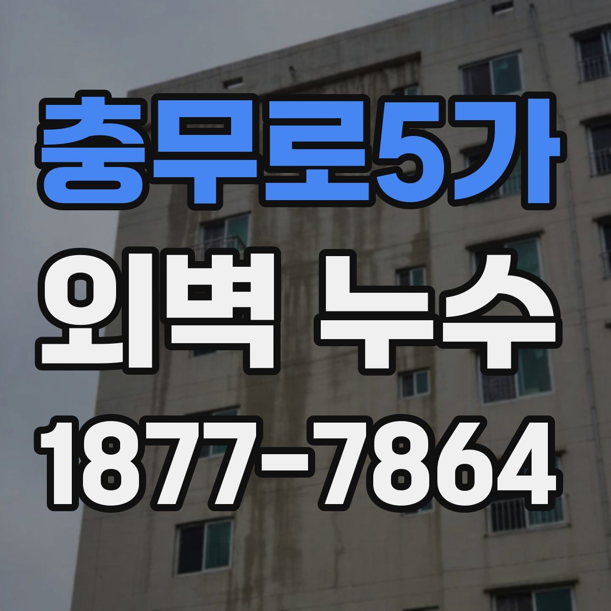 충무로5가 외벽 누수