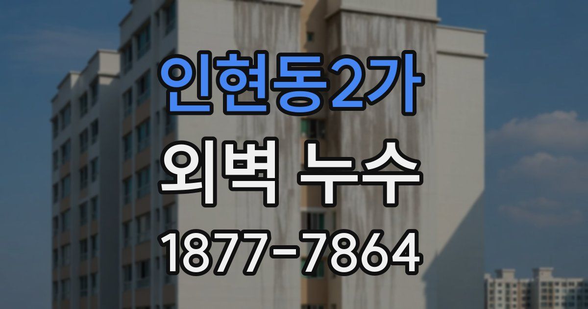 인현동2가 외벽 누수