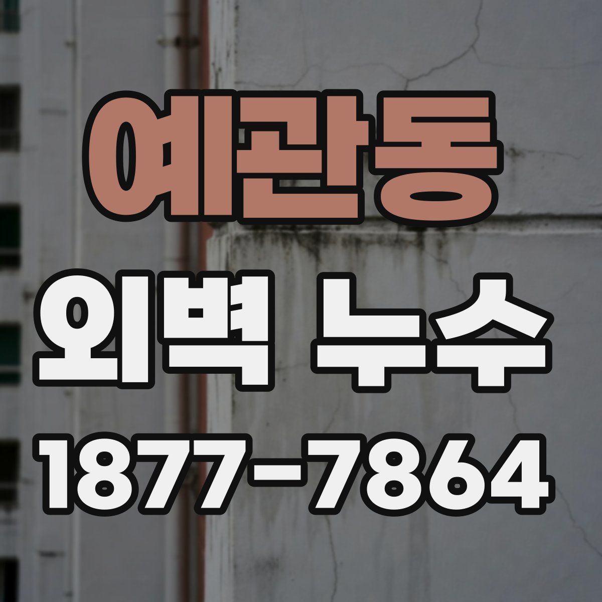 예관동 외벽 누수