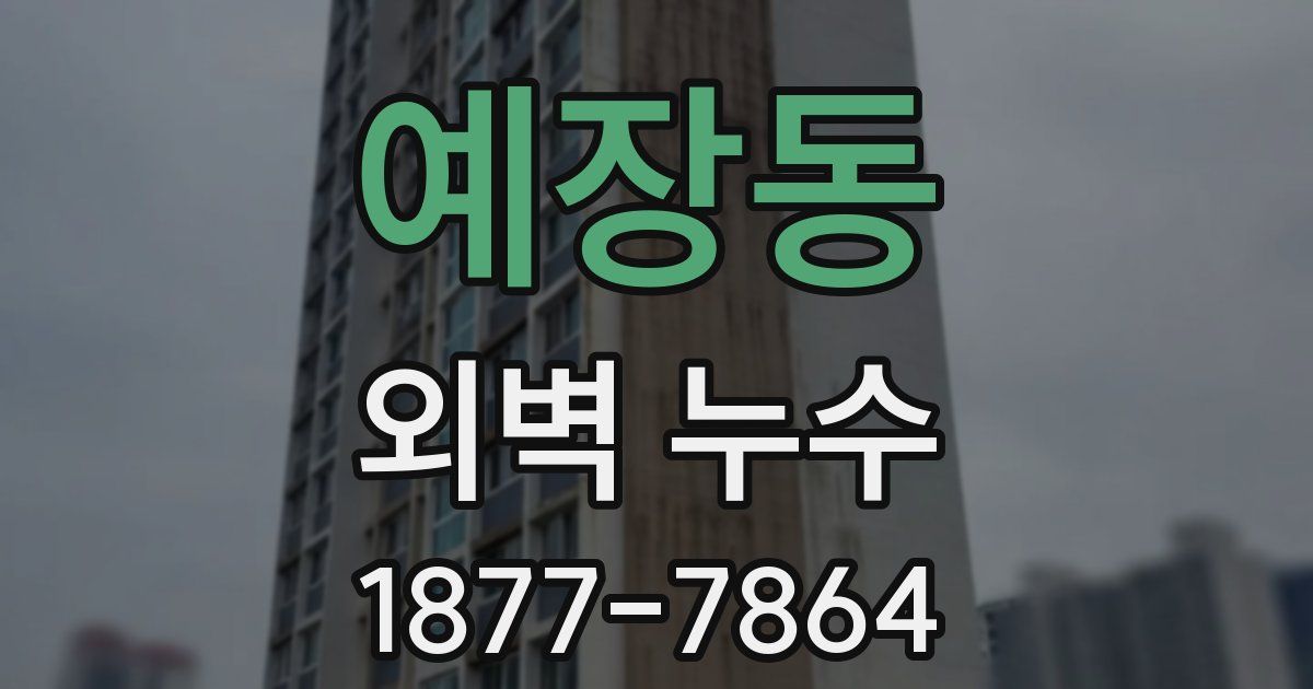예장동 외벽 누수