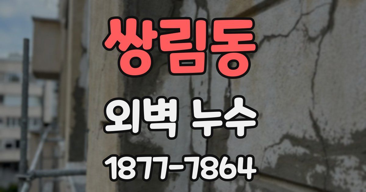 쌍림동 외벽 누수