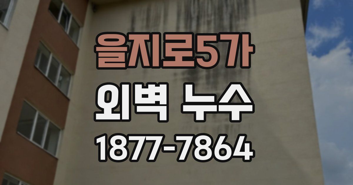 을지로5가 외벽 누수