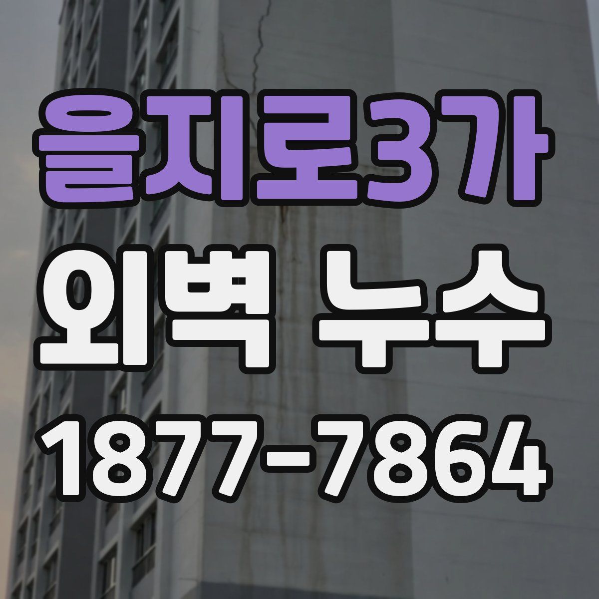 을지로3가 외벽 누수