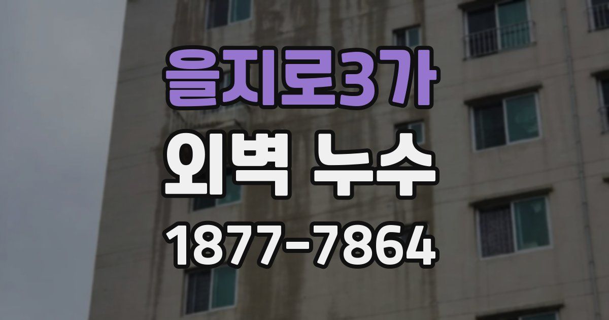 을지로3가 외벽 누수