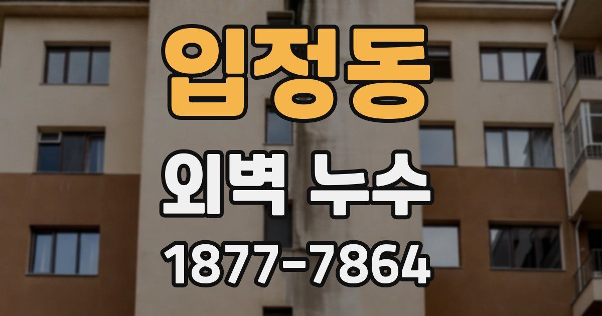 입정동 외벽 누수