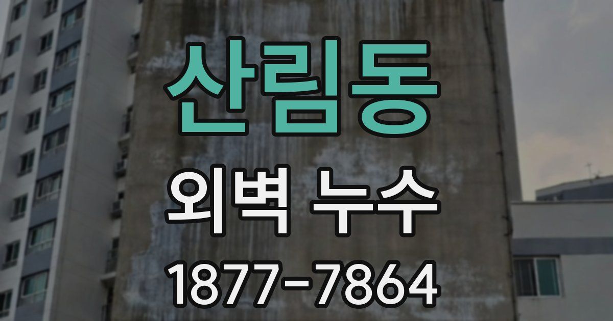 산림동 외벽 누수