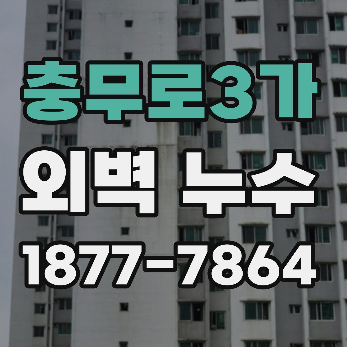 충무로3가 외벽 누수