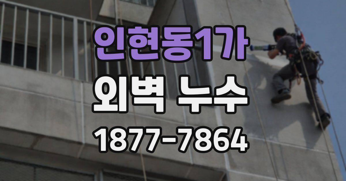 인현동1가 외벽 누수