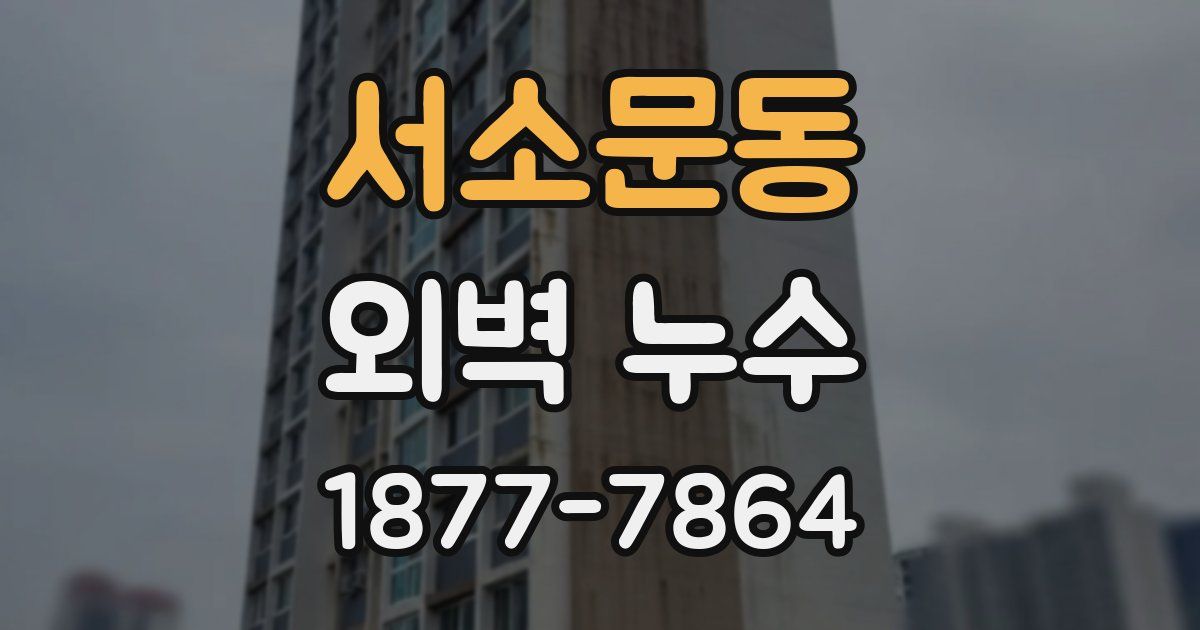 서소문동 외벽 누수