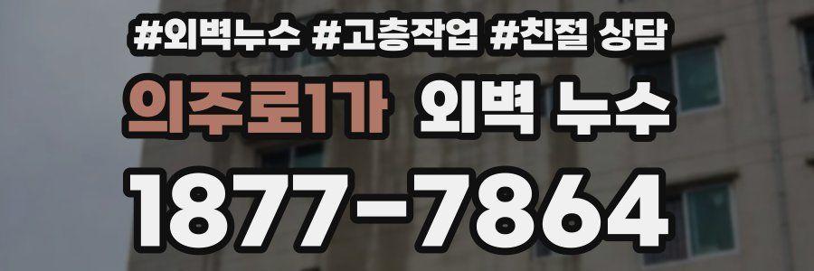의주로1가 외벽 누수