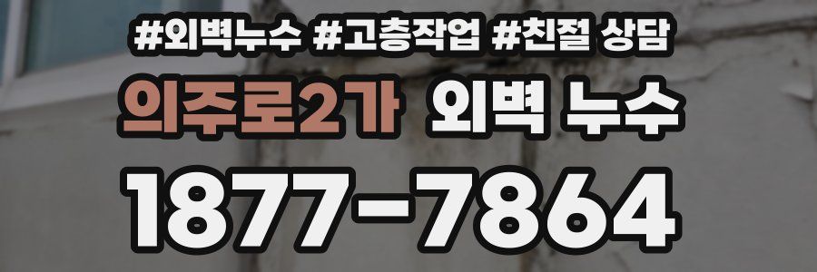 의주로2가 외벽 누수