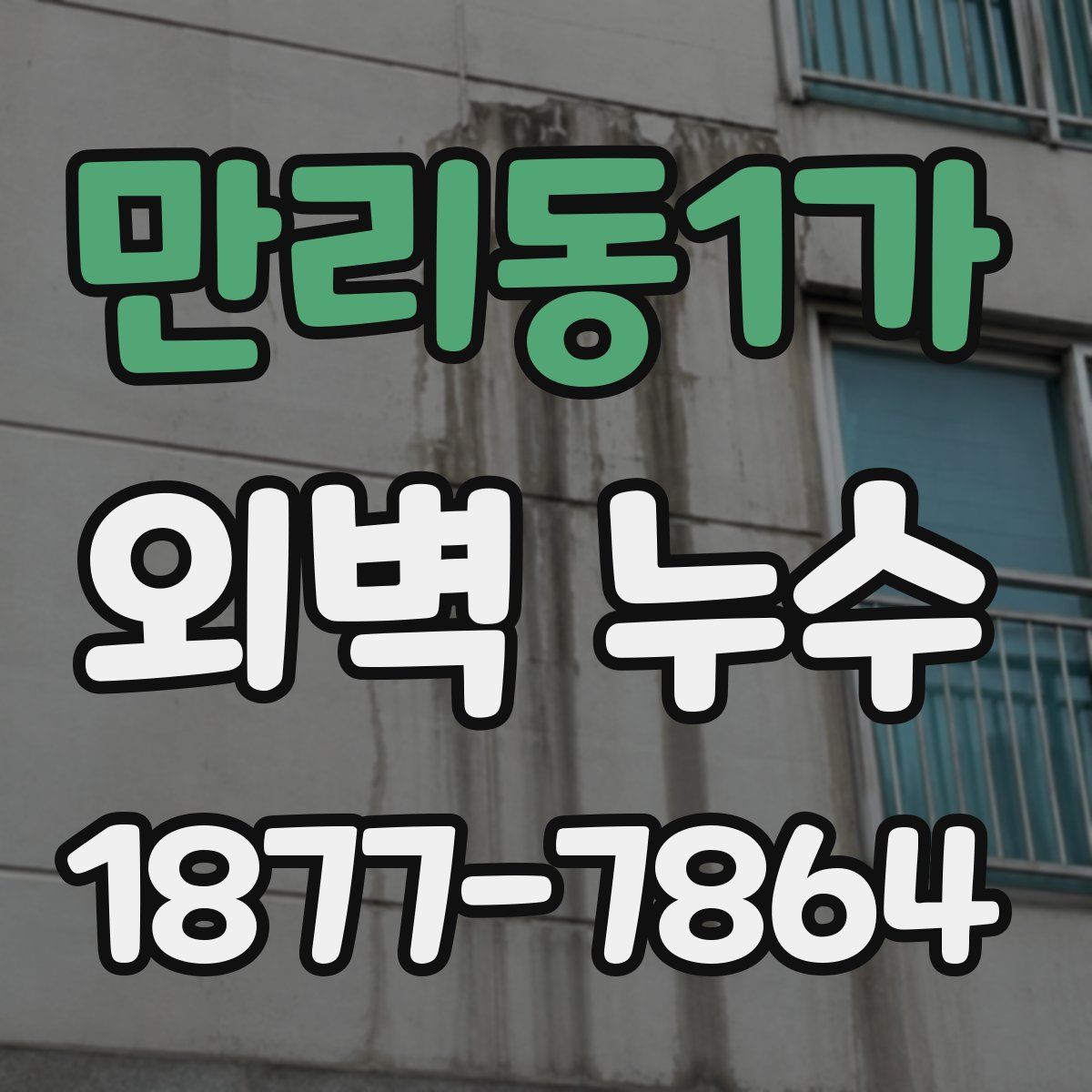 만리동1가 외벽 누수