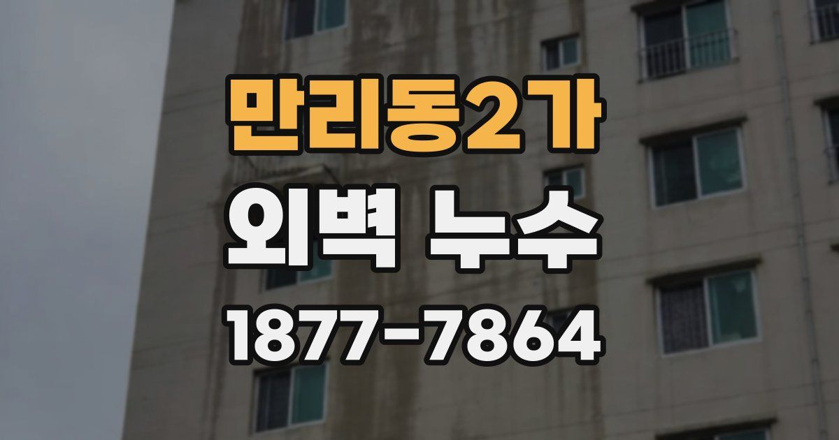 만리동2가 외벽 누수