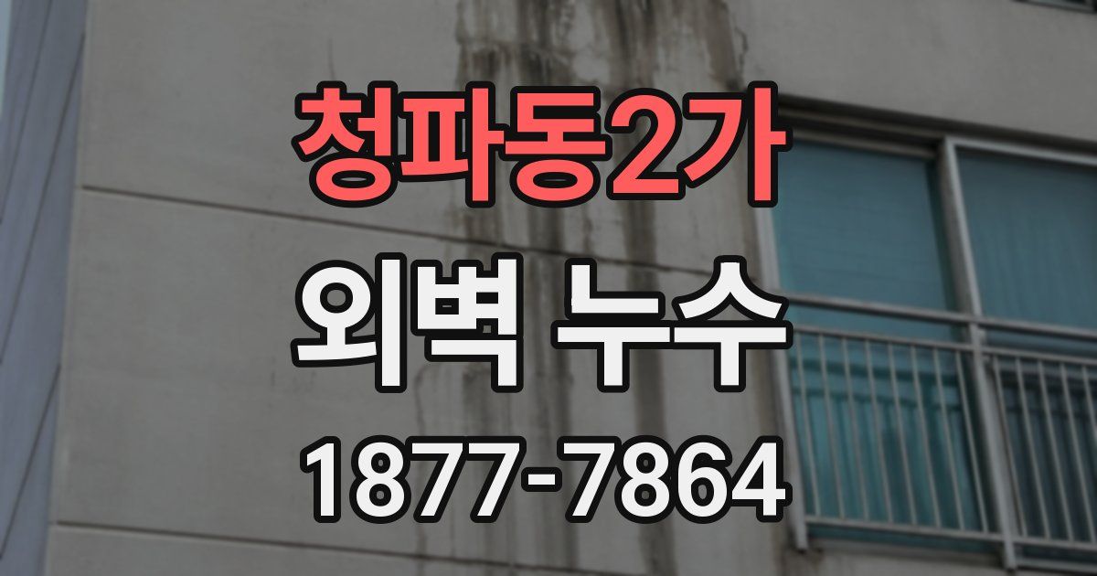 청파동2가 외벽 누수