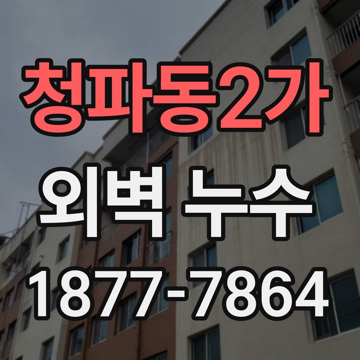 청파동2가 외벽 누수