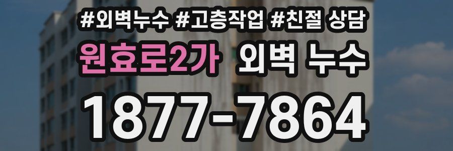 원효로2가 외벽 누수