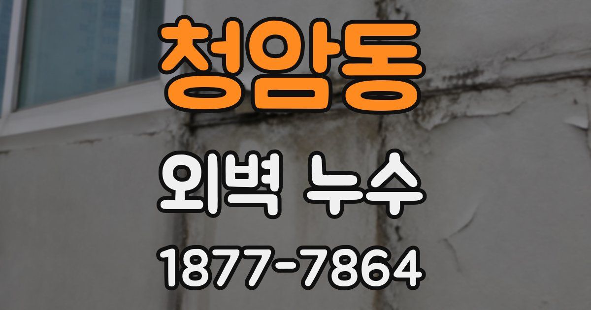 청암동 외벽 누수