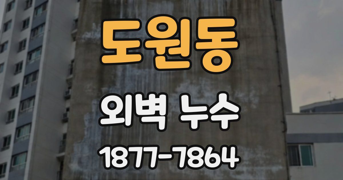 도원동 외벽 누수
