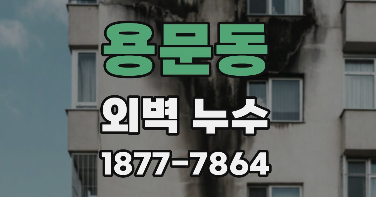 용문동 외벽 누수